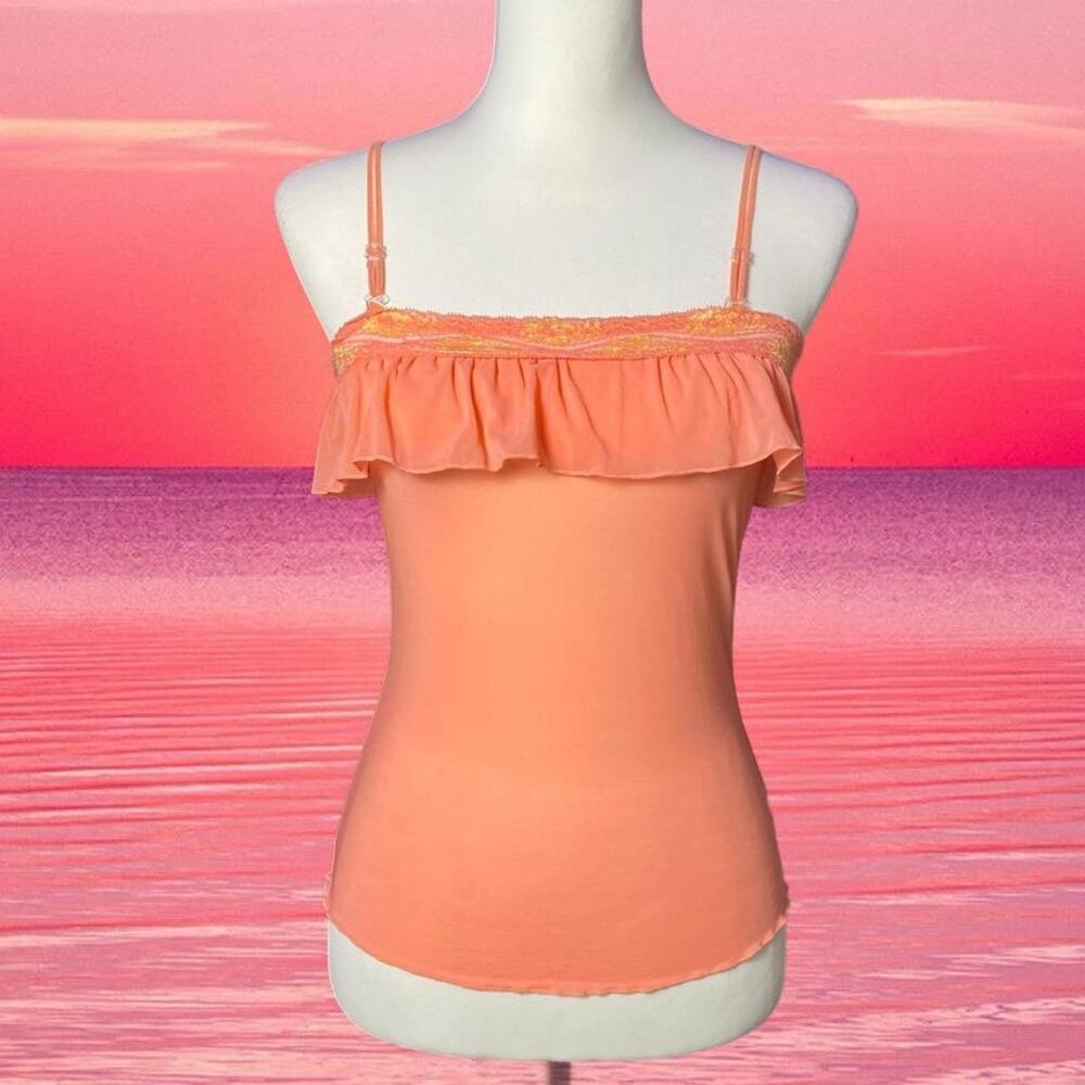 Y2K Orange Lace Tank